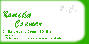 monika csemer business card