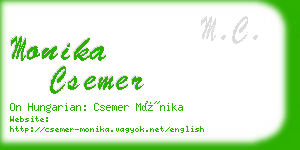 monika csemer business card